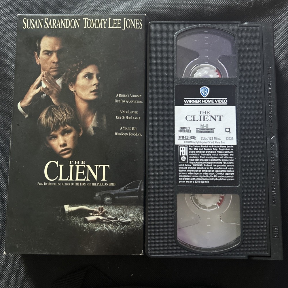 The Client VHS 1994 Thriller Legal Drama Warner Home Video Susan Sarandon